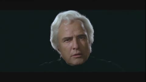 MARLON BRANDO as JOR-EL in SUPERMAN: THE MOVIE forgets the name of his son.