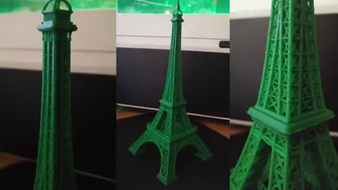 3D printed Eiffel tower time lapse
