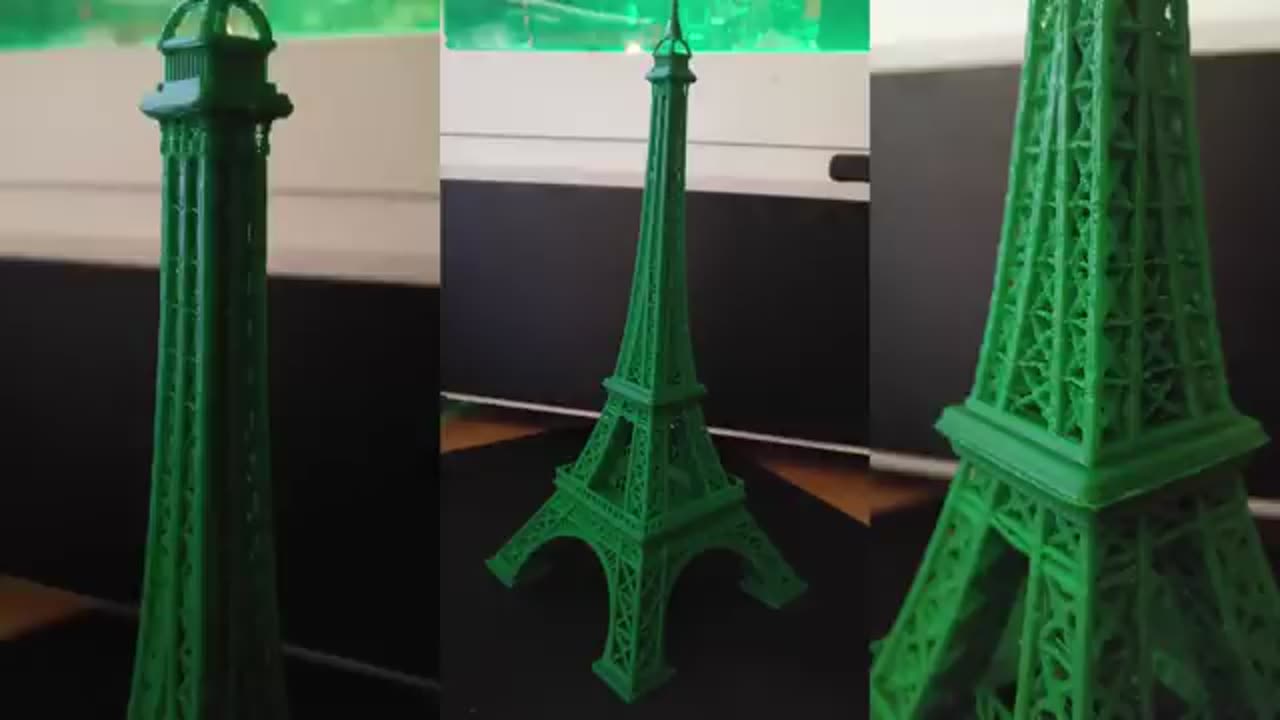 3D printed Eiffel tower time lapse