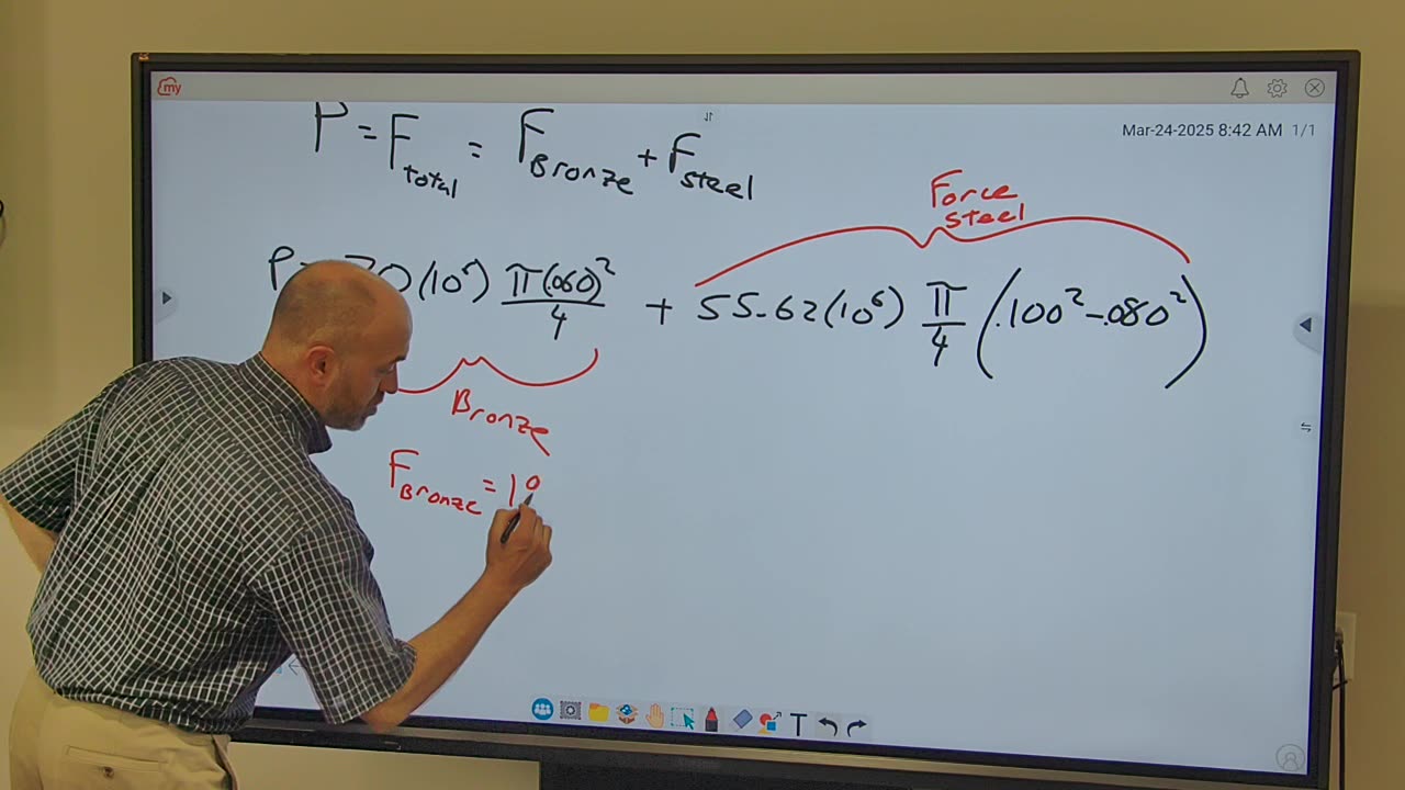 Mechanics of Materials: Two materials simultaneously strained