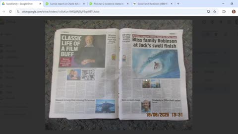 Aussie MSM used Swiss Family Robinson movie for comms and foreshadowing about Charlie Kirk death