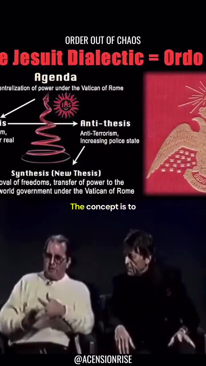 Jordan Maxwell explains the strategy of "order out of chaos".
