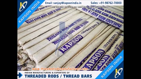 Threaded Rods & Bars, Hex Bolts, Hex Nuts Fasteners manufactures exporters India