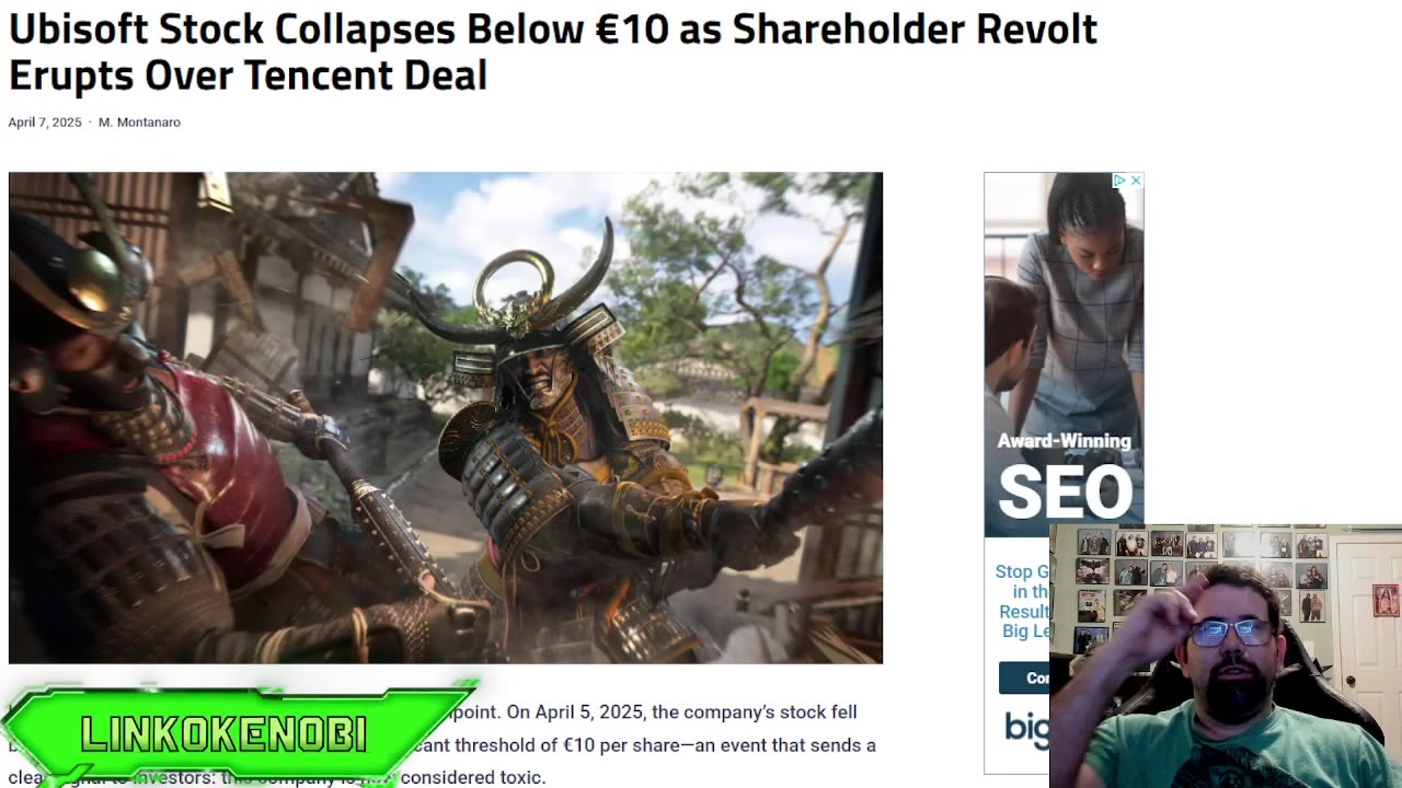 Ubisoft Stocks Plummeting Ever Since Merging With Tencent