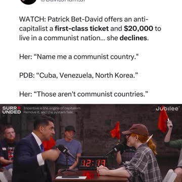 She loves the idea of communism, just as long as she can enjoy capitalism at the same time!