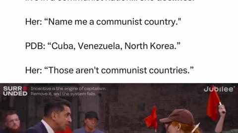 She loves the idea of communism, just as long as she can enjoy capitalism at the same time!