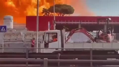 Several injured in Rome, Italy after massive gas station explosion