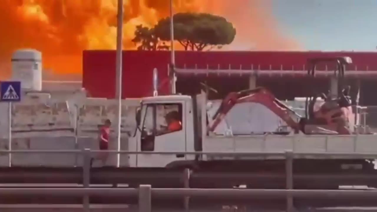 Several injured in Rome, Italy after massive gas station explosion