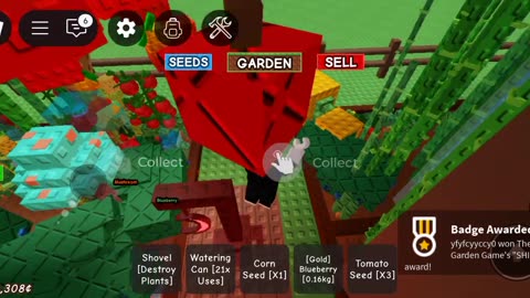 Roblox game in grow to garden in offline mode