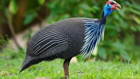 The Most Beautiful Yet Fierce-Looking Bird? Meet the Vulturine Guinea Fowl! 🦚🔥