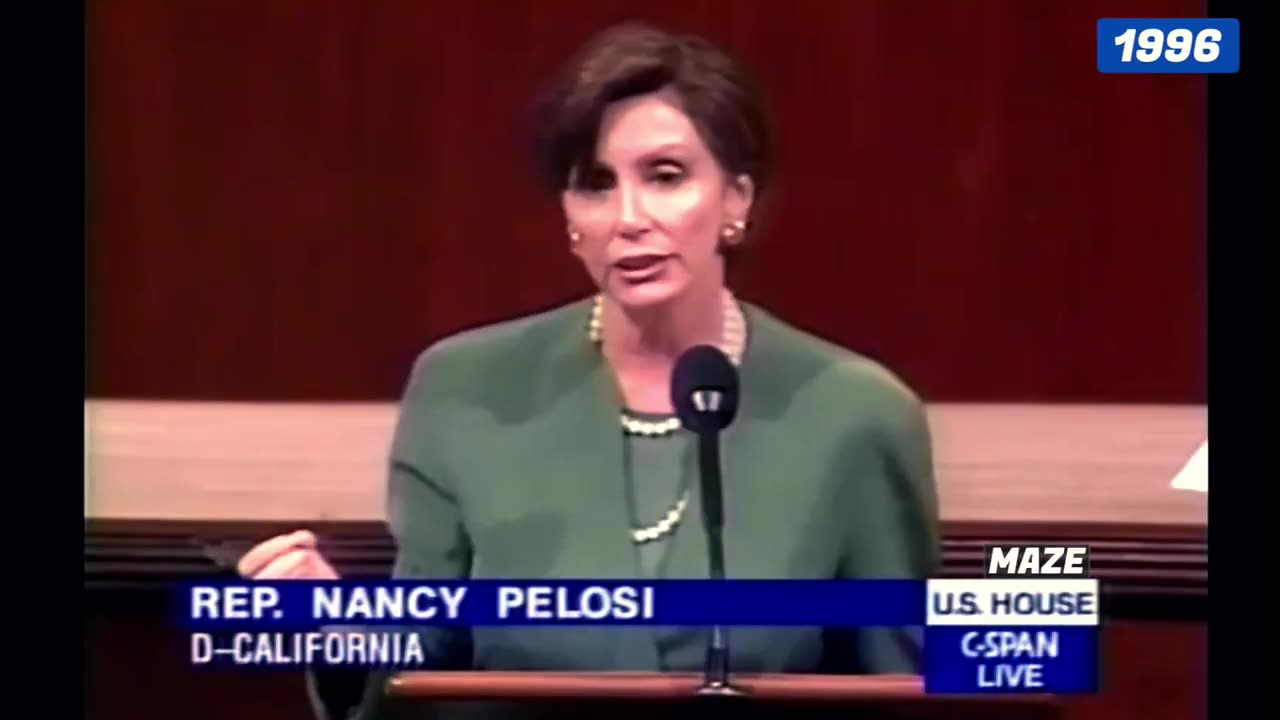 Incredible clip from 1996. Nancy Pelosi on tariffs and the trade deficit with China.