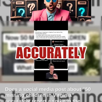 Fact Check: There Was NOT An Unusual Spike In Missing Children In Virginia In Early August 2025