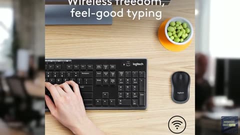 Logitech MK270 Wireless Keyboard and Mouse Combo for Windows, 2.4 GHz, 8 Multime