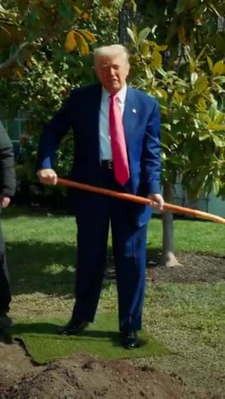 President Donald J. Trump planted a new MAGAnolia sapling at the White House — a