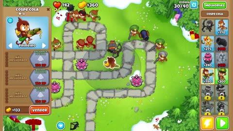 Bloons TD 6 Ape Field Easy Round 30