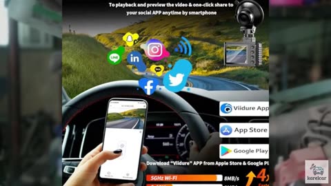Dash Cam Front and Rear: 4K Dual Channel Dash Cam - 5GHz WiFi, Dash Camera for C