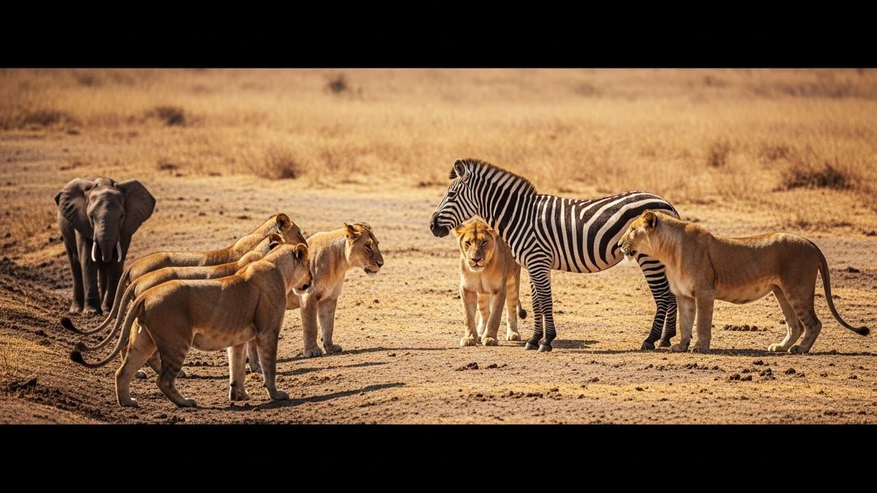 Zebra Saves Elephant Calf! Unlikely Savanna Alliance