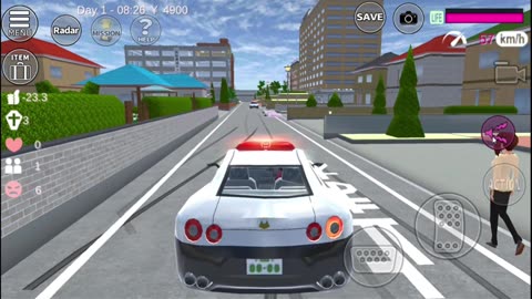 Sakura Police Car Stunt & Wild Chase Chaos! 🚓💥🔥 | Epic Sakura School Simulator Action