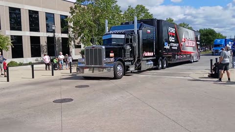 🏁 NASCAR Hauler Parade Takes Over Main Street Speedway, Indiana! 🚛 | Full Parade Action