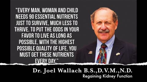 Kidney Stones And Regaining Kidney Function Dr Joel Wallach