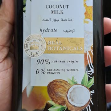 Promoting coconut milk shampoo