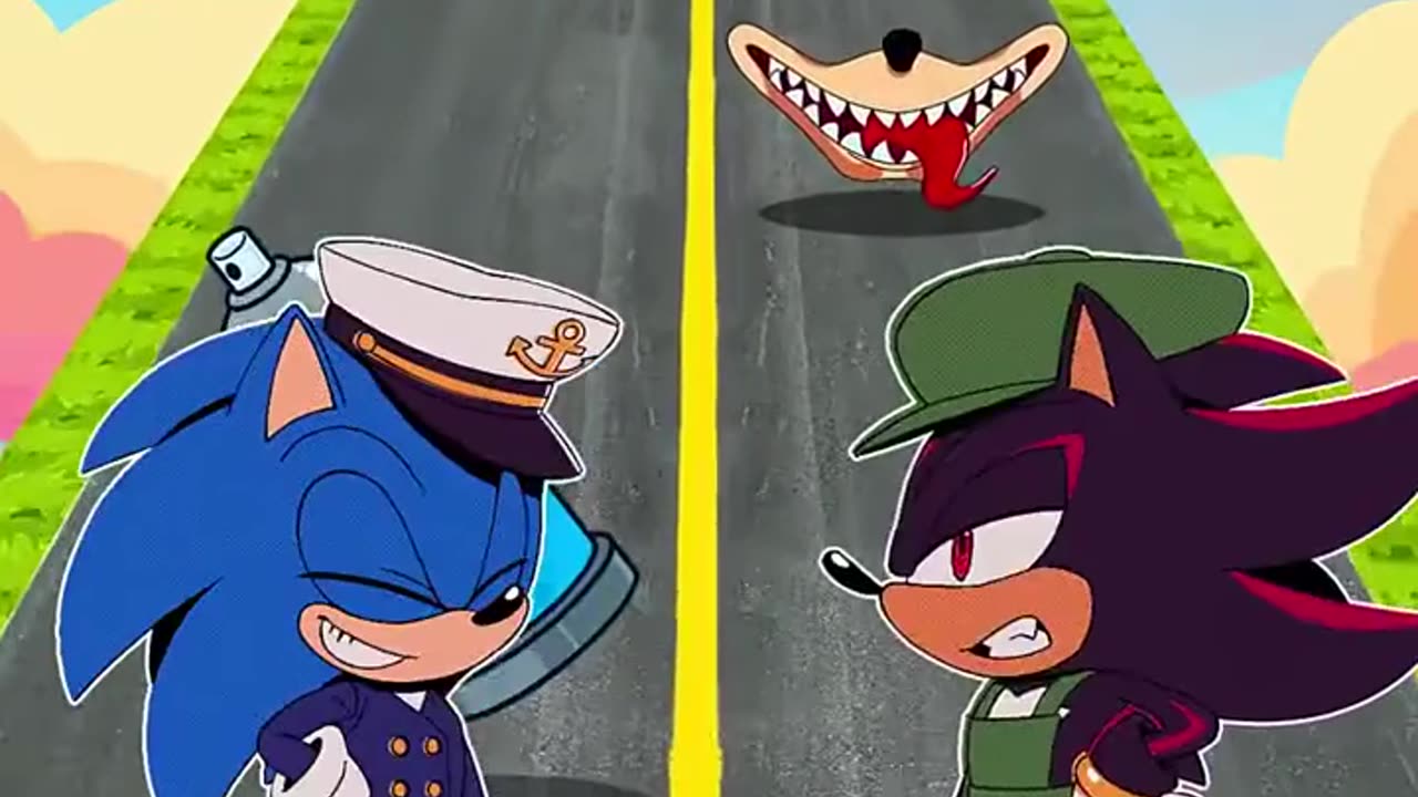 Sonic vs Shadow Day43 Challenge #childrensanimation #fungame #shaowgame #short #funny