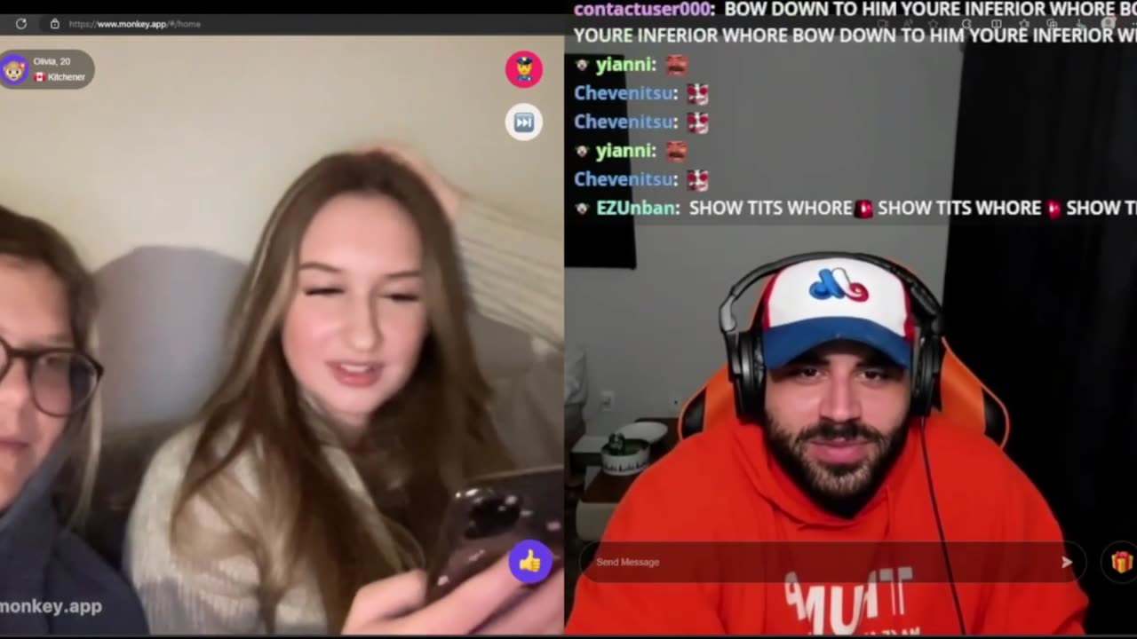 Zherka show off hi srizz on omegle