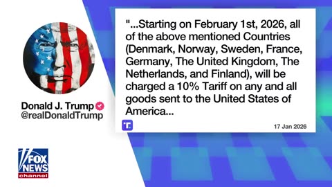 President Trump will place a 10% tariff on countries until Greenland is ours.