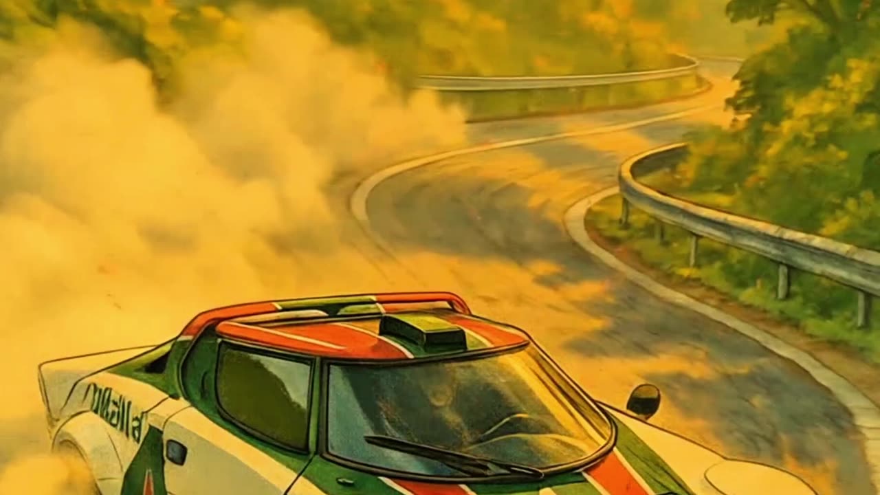 Iconic Drift Cars in a Magical Ghibli World!