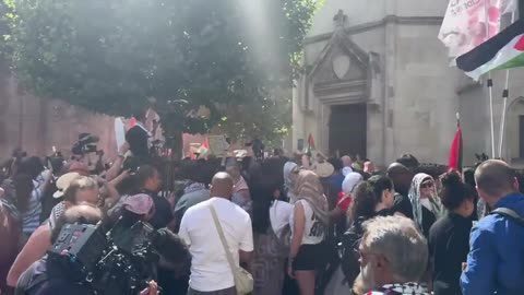 LONDON NOW - WILD CROWD in support of Palestine Action