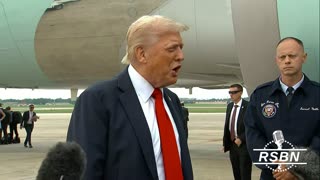 WATCH: President Trump Arrives at Joint Base Andrews and Talks with Press - 07/13/25