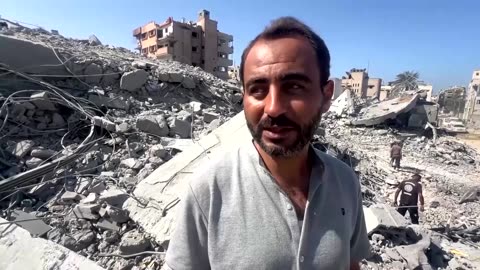 Gazan man hopes to find long-lost family's remains in the rubble