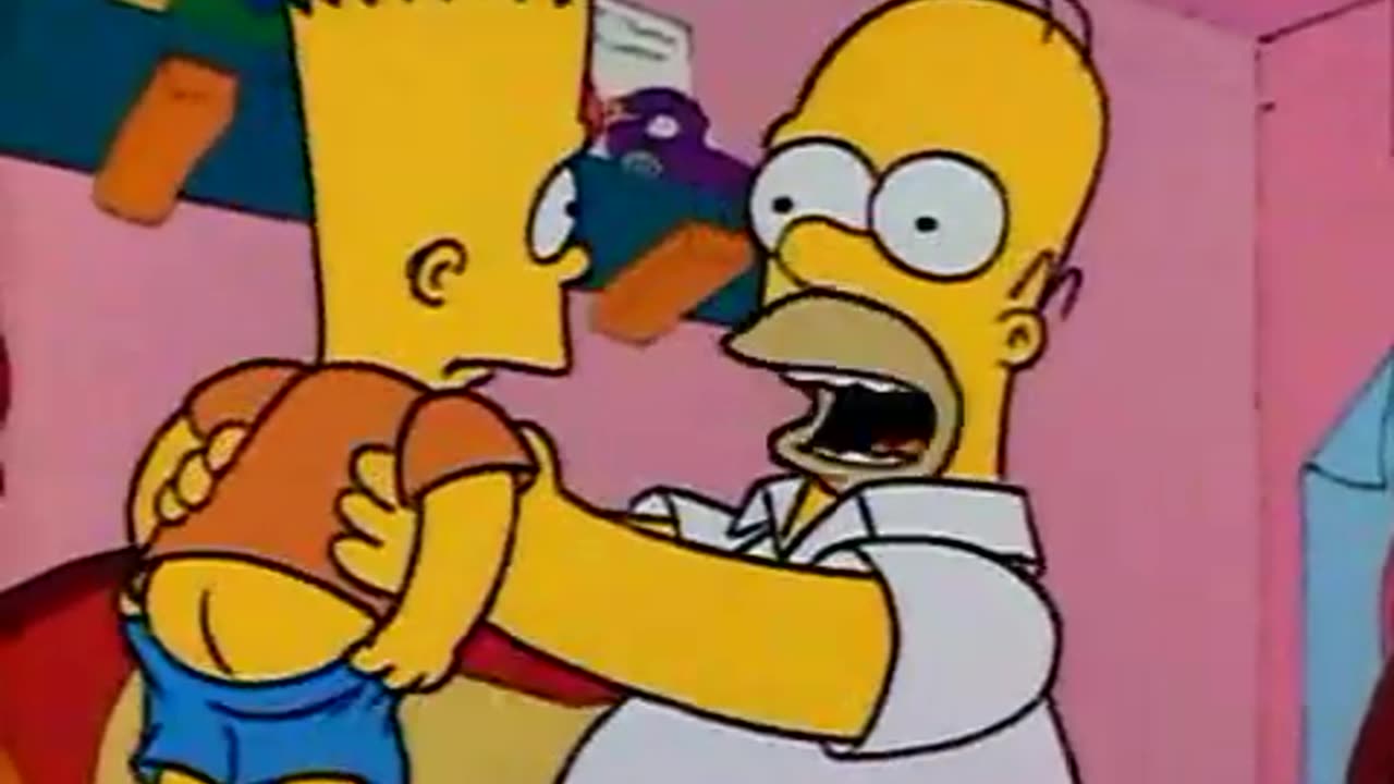 Bart Prepares for a Spanking - One Fish, Two Fish, Blowfish, Blue Fish