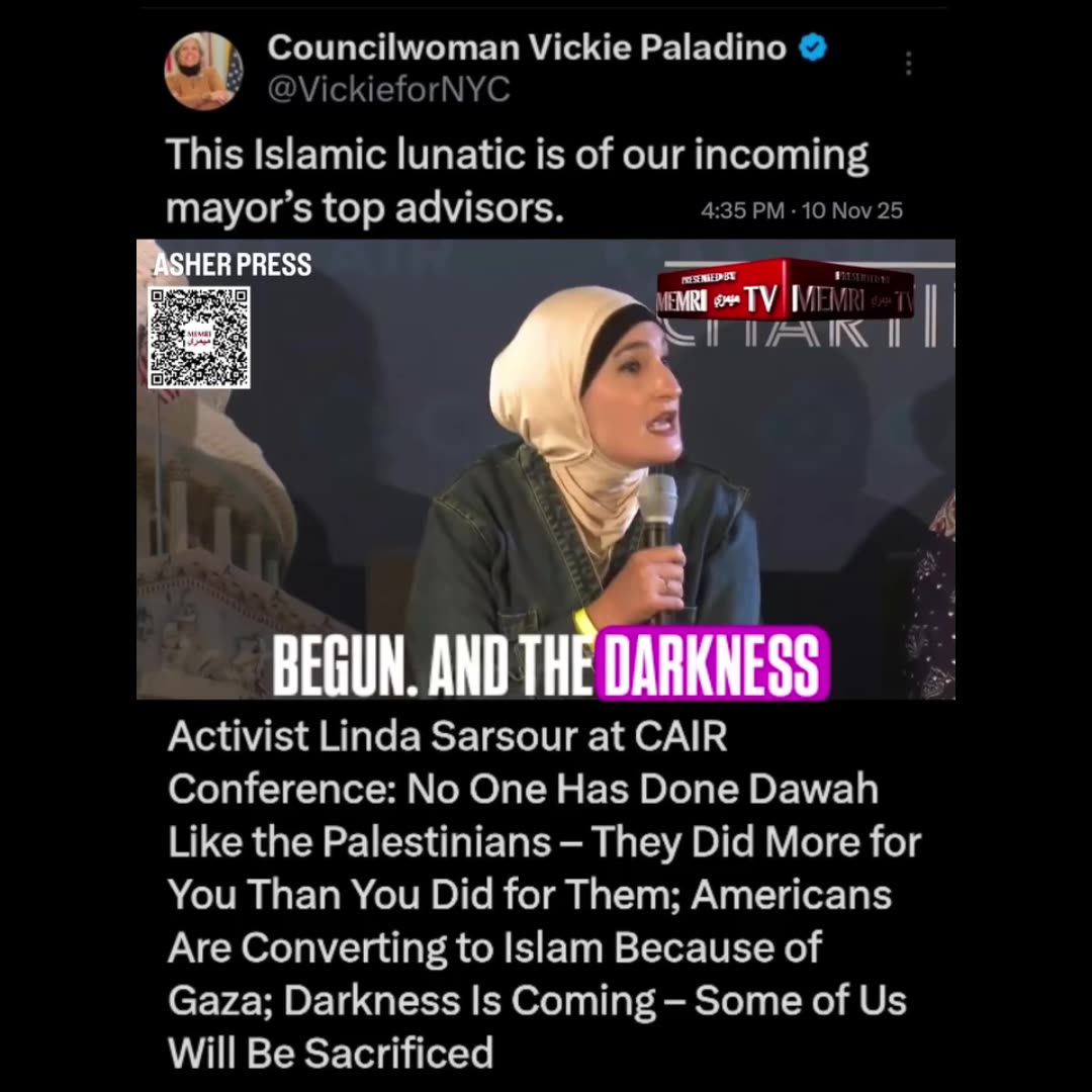 NYC Mayor-elect Mamdani advisor Linda Sarsour - Americans Are Converting to Islam
