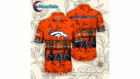 Denver Broncos Tropical Summer Pineapple Floral Unisex Hawaiian Shirt
