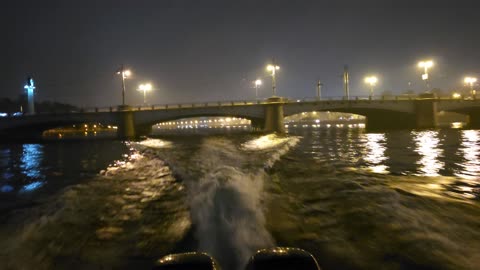 By boat on the Neva River