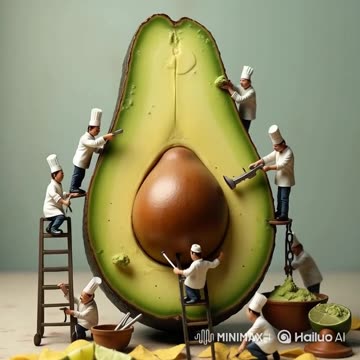 Tiny Chefs Take on a Giant Avocado! 🥑✨👨‍🍳 | Epic Miniature Cooking Scene