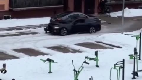 Man in a rented Mustang