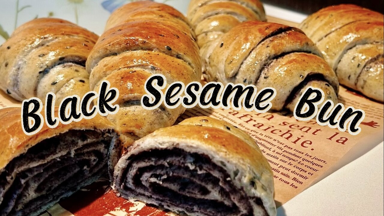 Super Soft & Healthy Black Sesame Buns Recipe for Beginners