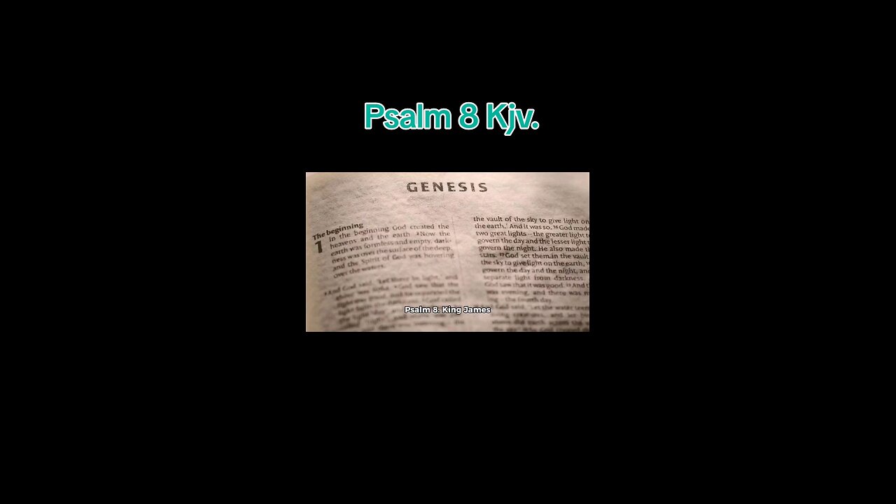 Psalm 8 KJV