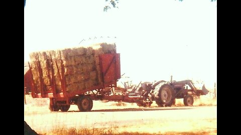 Vintage Machines Old New Holland Bale Wagon Loads Alfalfa Bales