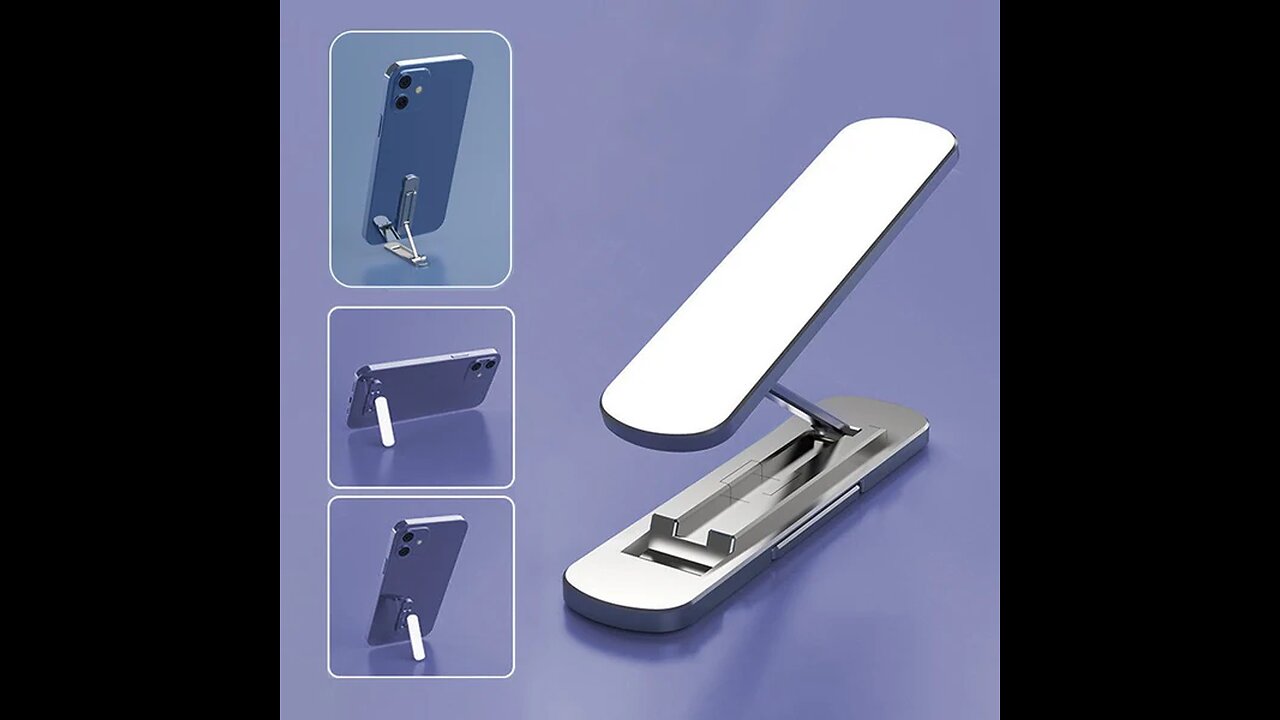 Portable Collapsible Aluminum Alloy Phone Holder, with 360° Rotatable Design