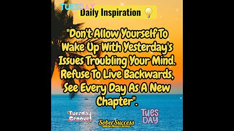 🗣Every Day Is A NEW Chapter, Make It Interesting‼️💪#DailyInspiration #MorningQuote #SoberCoach