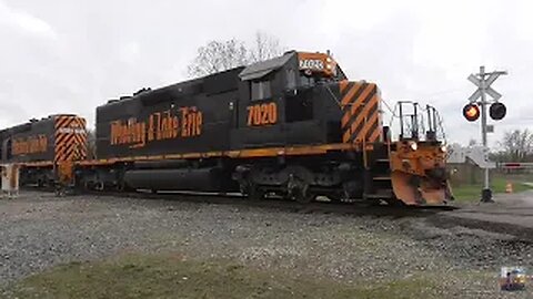 Wheeling & Lake Erie and CSX Trains from Creston, Ohio April 5, 2025