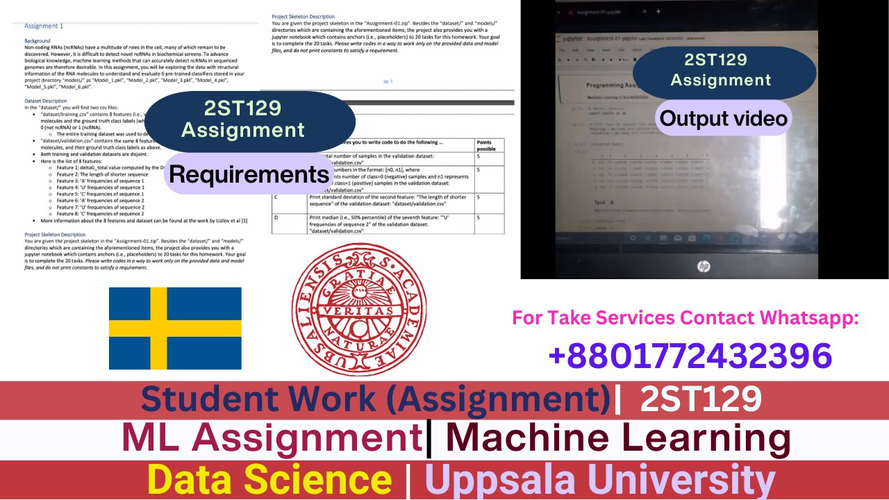 Student Work(Assignment)|2ST129ML Assignment:Supervised Learning Model with Evaluation