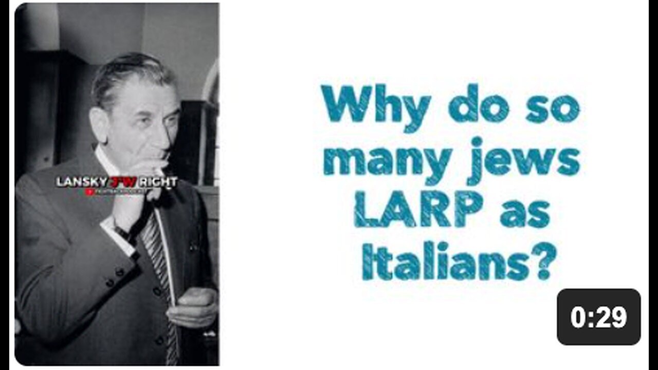 "Exploring the Trend: Why Jewish Individuals Often LARP as Italians"