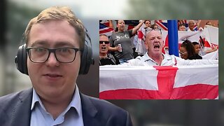 British Protesters Fly King George Flag in Protest of Migrant Boat People Flooding Their Country