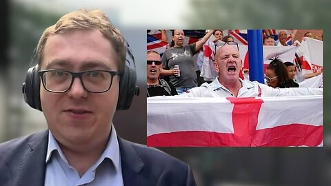 British Protesters Fly King George Flag in Protest of Migrant Boat People Flooding Their Country