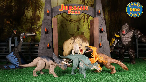 3 new Jurassic World Rebirth dinosaur toys unboxed Wild Roar Utahraptor, Maiasaura, Nasutoceratops