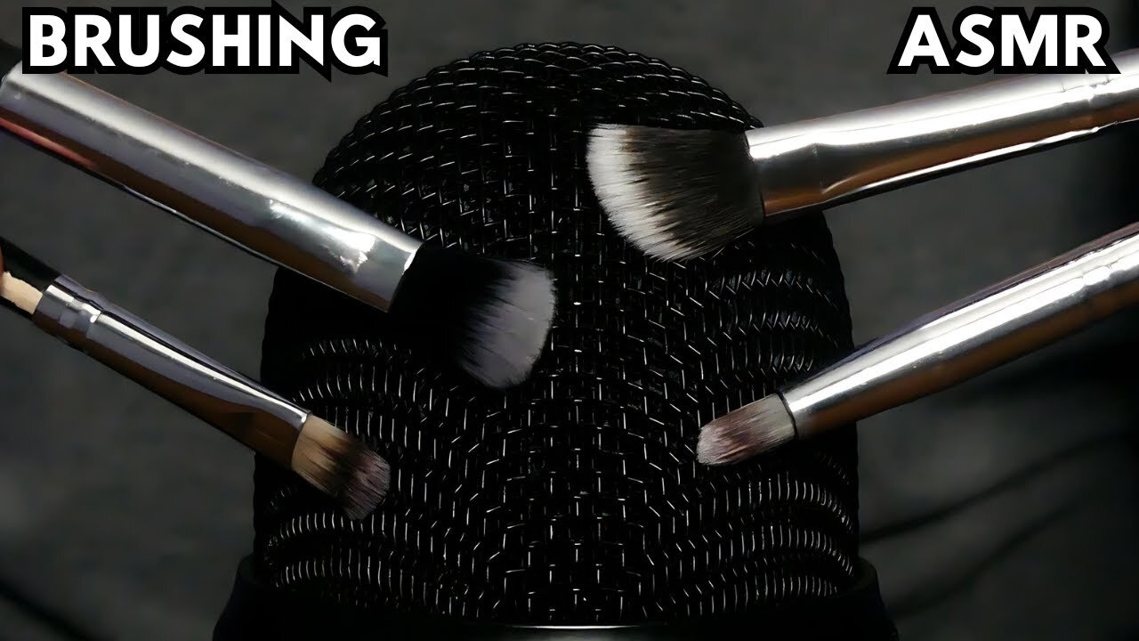 ASMR Brushing the Mic with Different Brushes (no talking)